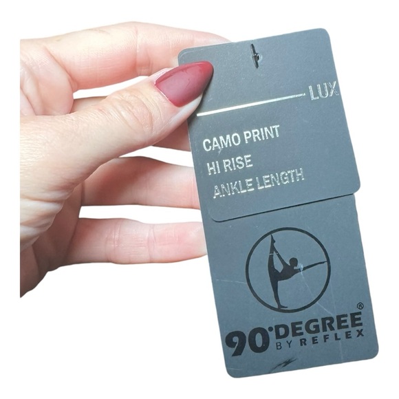 90 DEGREE BY REFLEX Camo Print Hi Rise Ankle Legging L NWT - Picture 8 of 9